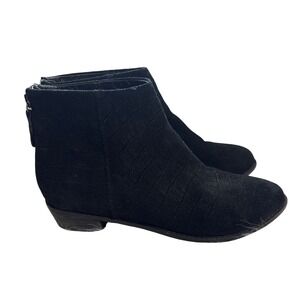 Kelsi Dagger Brooklyn Black Suede Leather Ankle Boots Size 9